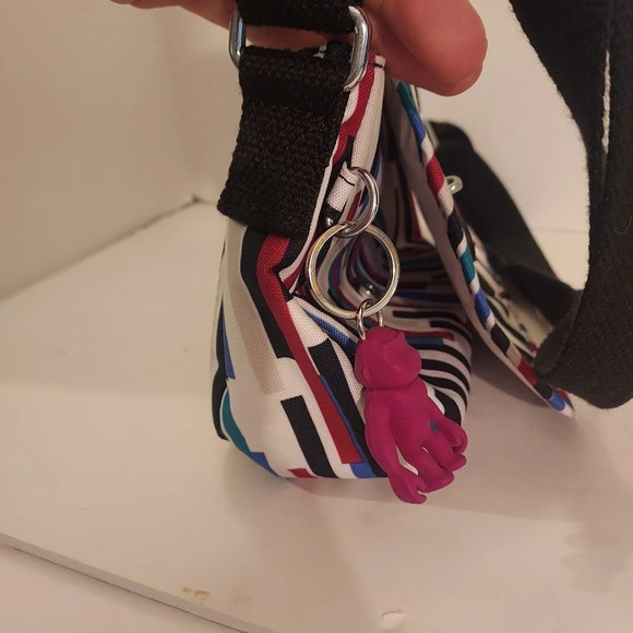 Kipling Live. Light Multicolor Stripes Sabia Mini Cross body Bag/Purse - Picture 9 of 9